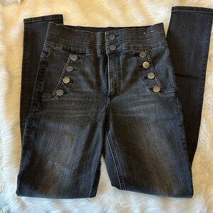 Express super high rise stretch skinny jeans